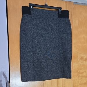 Gray Knee-Length Pencil Skirt for Work